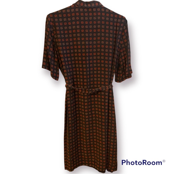 Vintage Kimberly Pure Silk By Bayard Tunic Blouson Dress with Buttons size 18 - Picture 7 of 7